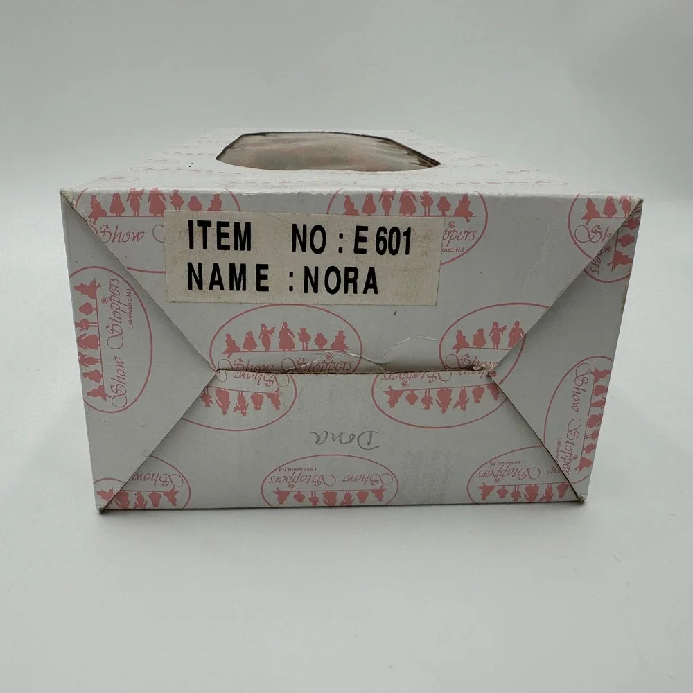 Show Stoppers Nora Porcelain Doll Girls 12in‎ Pink Red Plaid Winter Christmas